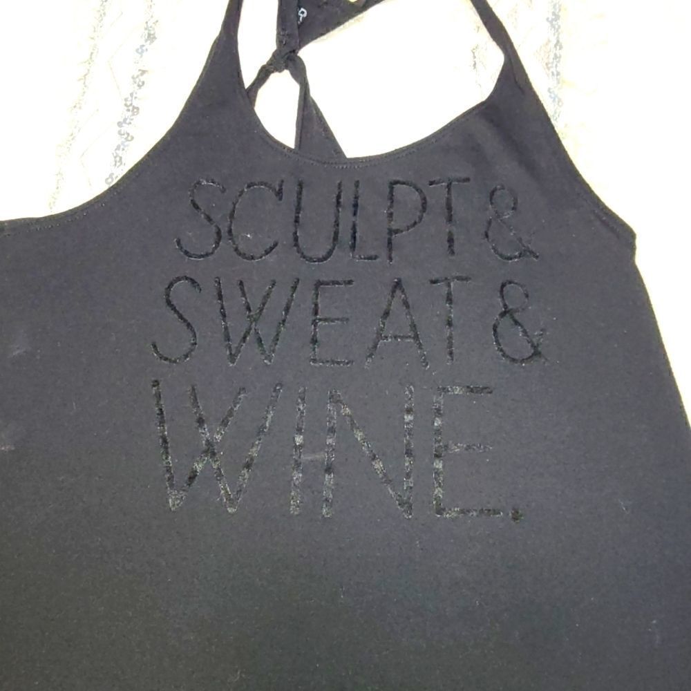 EVCR "Sculpt & Sweat & Wine" workout top - Picture 3 of 7